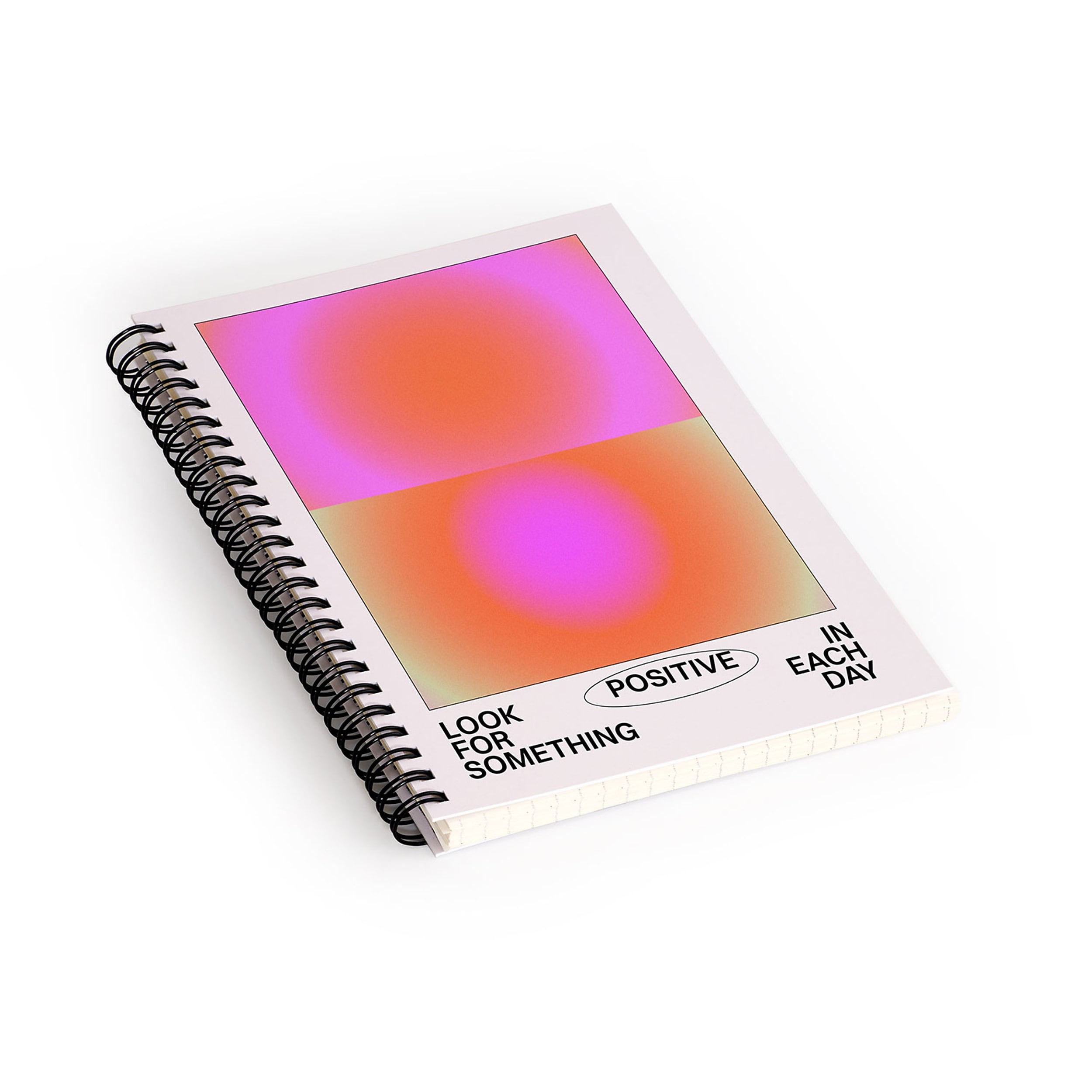 DENY Designs Look For Something Positive 1-Subject Professional Notebooks, 5.5" x 8.25", Dotted, 60 Sheets (83756-NOBS01)