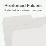 Pendaflex Heavy Duty File Folder, 1/3-Cut Tab, Assorted, Legal Size, White, 100/Box (1007034)