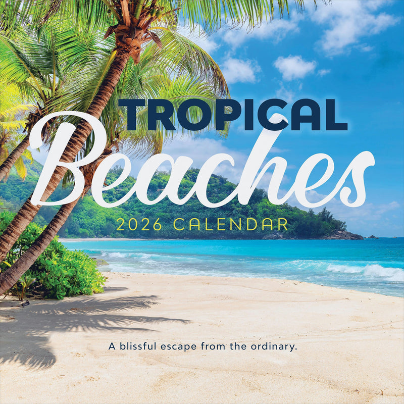 2026 TF Publishing Tropical Beaches 12" x 12" Monthly Wall Calendar, Multi (26-1030)