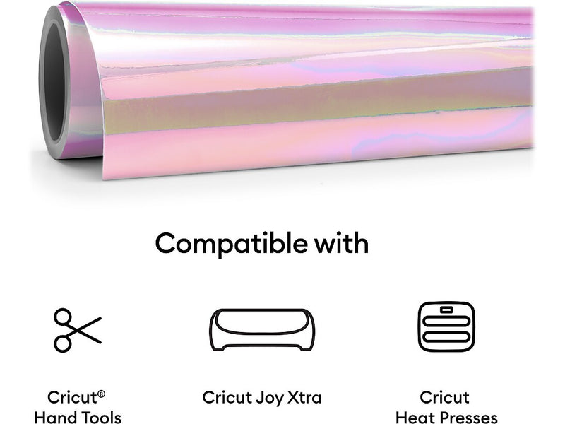 Cricut Joy Xtra Smart Iron-On Holographic Die Cutting Heat-Transfer Vinyl, Assorted Colors, 3/Pack (2010397)