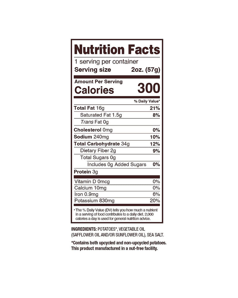 Uglies Gluten-Free Sea Salt Kettle Potato Chips, 2 oz., 24 Bags/Carton (26102)