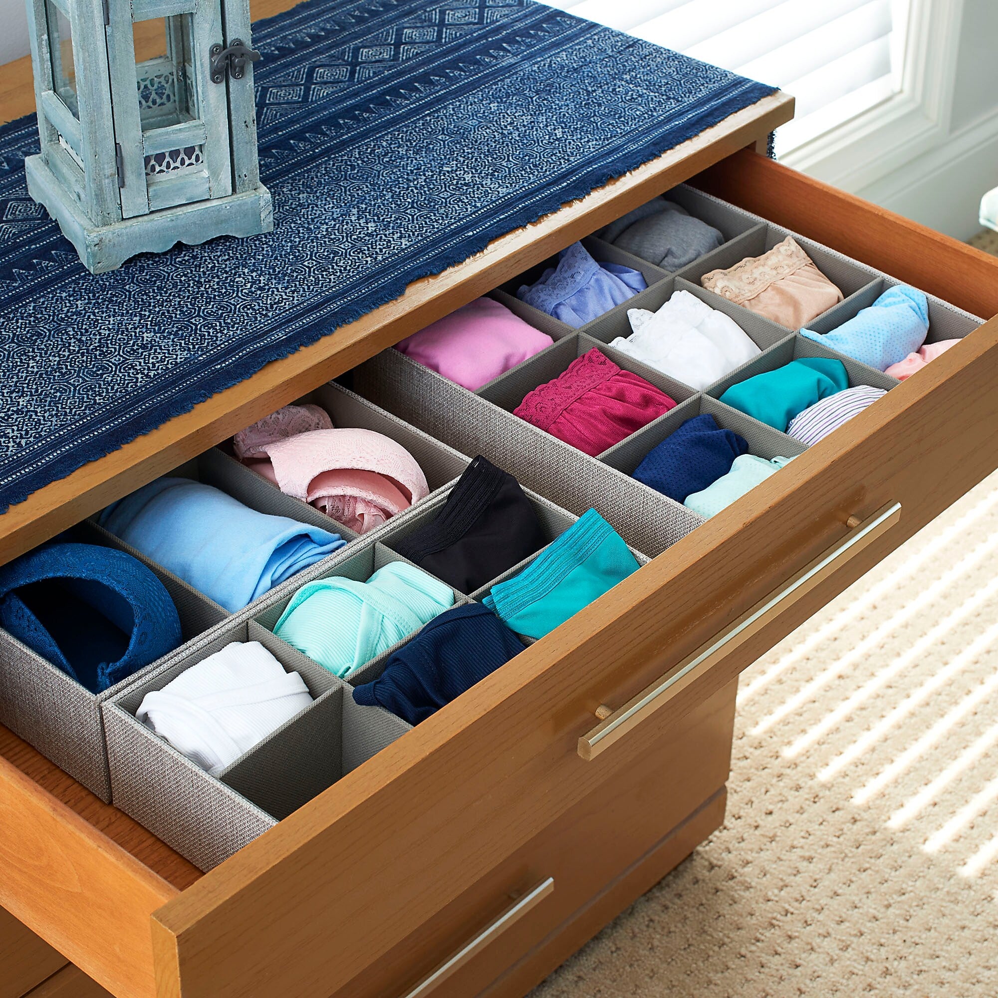 Household Essentials Drawer Organizers, Gray, 3/Pack (750-1)