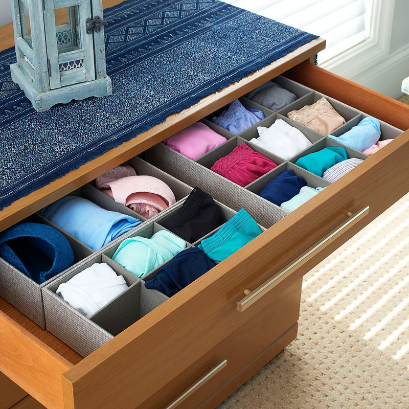 Household Essentials Drawer Organizers, Gray, 3/Pack (750-1)