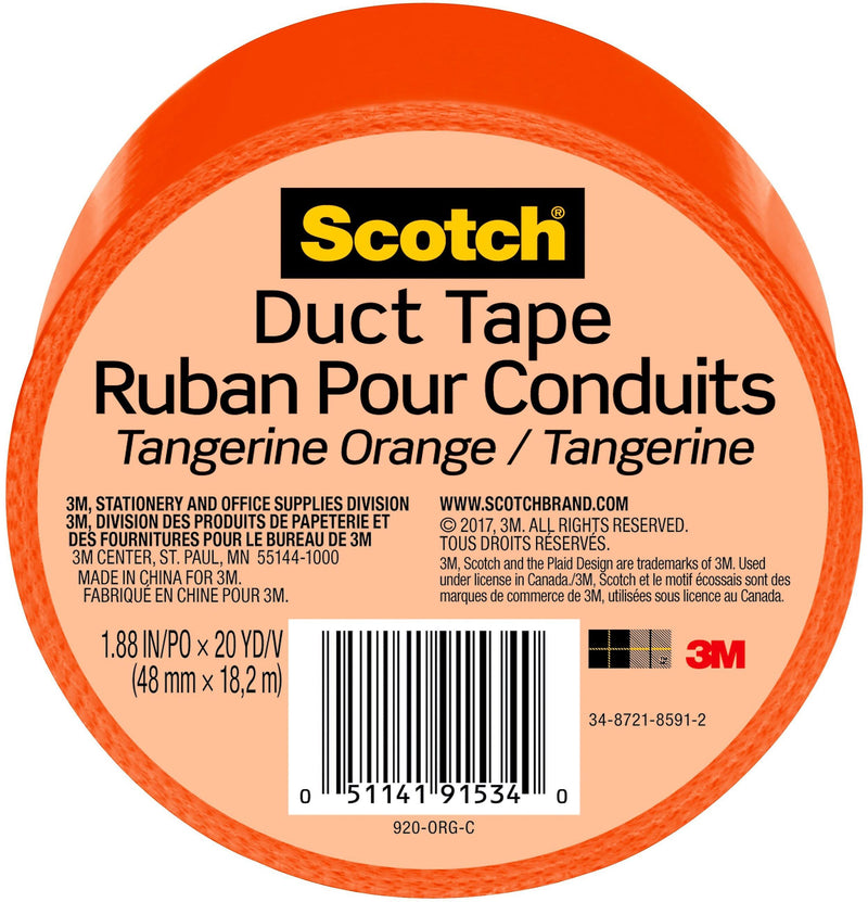Scotch Duct Tape, 1.88" x 20 yds., Orange (920-ORG-C)