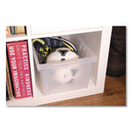 Storex Small Stackable Plastic Storage Bin, 7.87" x 11.25" x 13.53", 16 Qt., Translucent, 6/Pack (61430U06C)