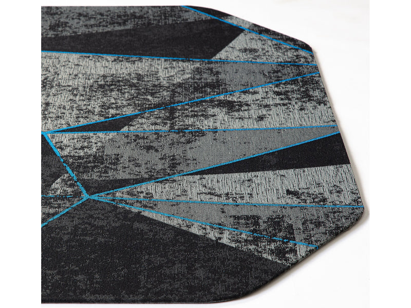 Anji Mountain Rug'd Cracked Ice Carpet & Hard Floor Gaming Chair Mat, 36" x 48", Gray/Blue (AMB9100)