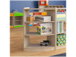 Flash Furniture Bright Beginnings 3-Section Open Corner Storage Unit, 31.5"H x 24"W x 11.75"D, Brown (MK-KE24077-GG)