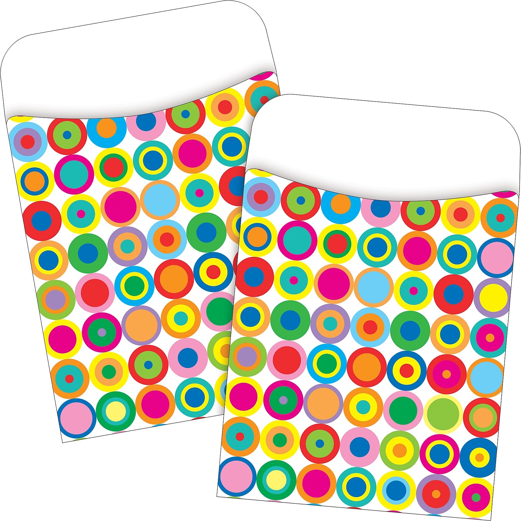 Barker Creek Disco Dots Library Pockets, 5.125" x 3.5", 60/Set (BC3829)
