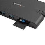 StarTech.com USB-C to HDMI/VGA/USB-A/MicroSD/SD/GbE Multiport Adapter, Male to Female, 100W PD, Laptop Mini Dock (DKT30CHVSCPD)