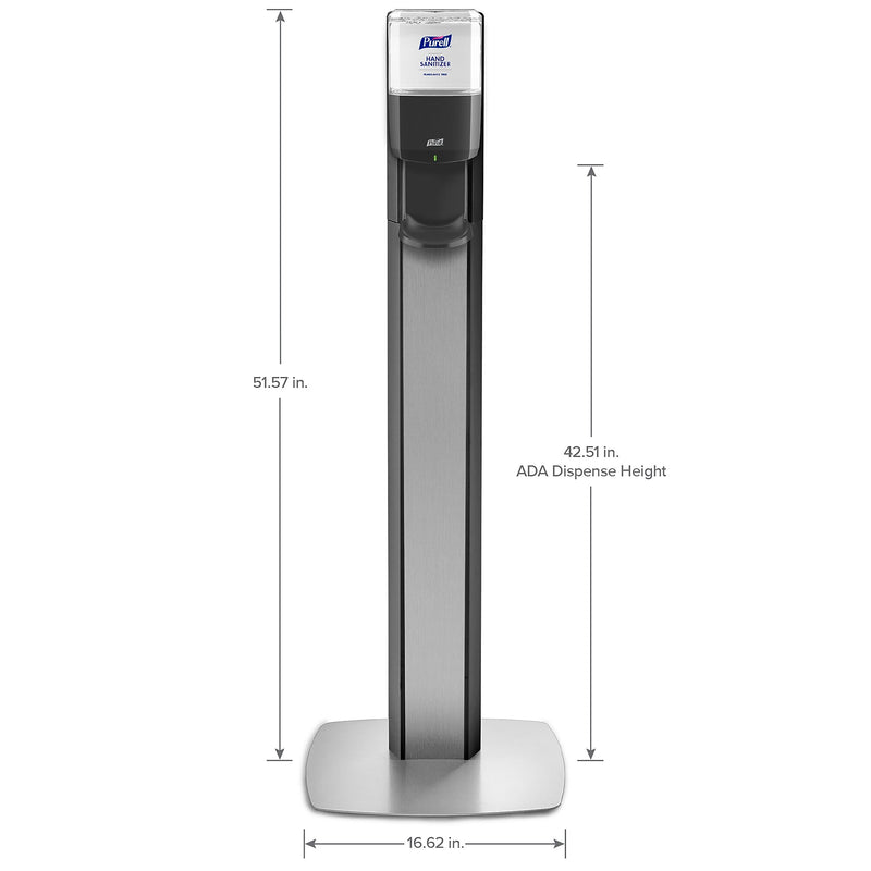 Purell Messenger ES 8 Automatic Floor Stand Hand Sanitizer Dispenser, Silver/Graphite (7318-DS-SLV)