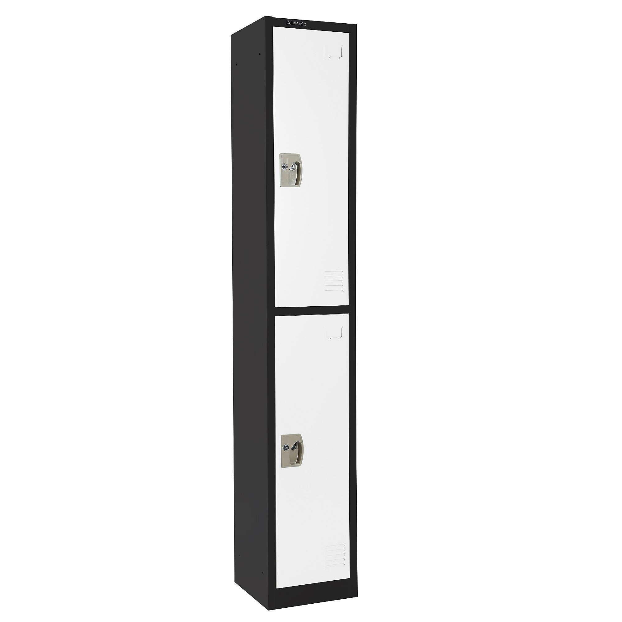 AdirOffice 72'' 2 Tier Black and White Storage Locker, 4/Pack (ADI629-202-B-W-PKG-4)