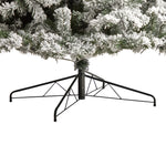 Nearly Natural 10-ft Flocked West Virginia Fir Artificial Christmas Tree with 800 Clear LED Lights and 1680 Tips (T3381)