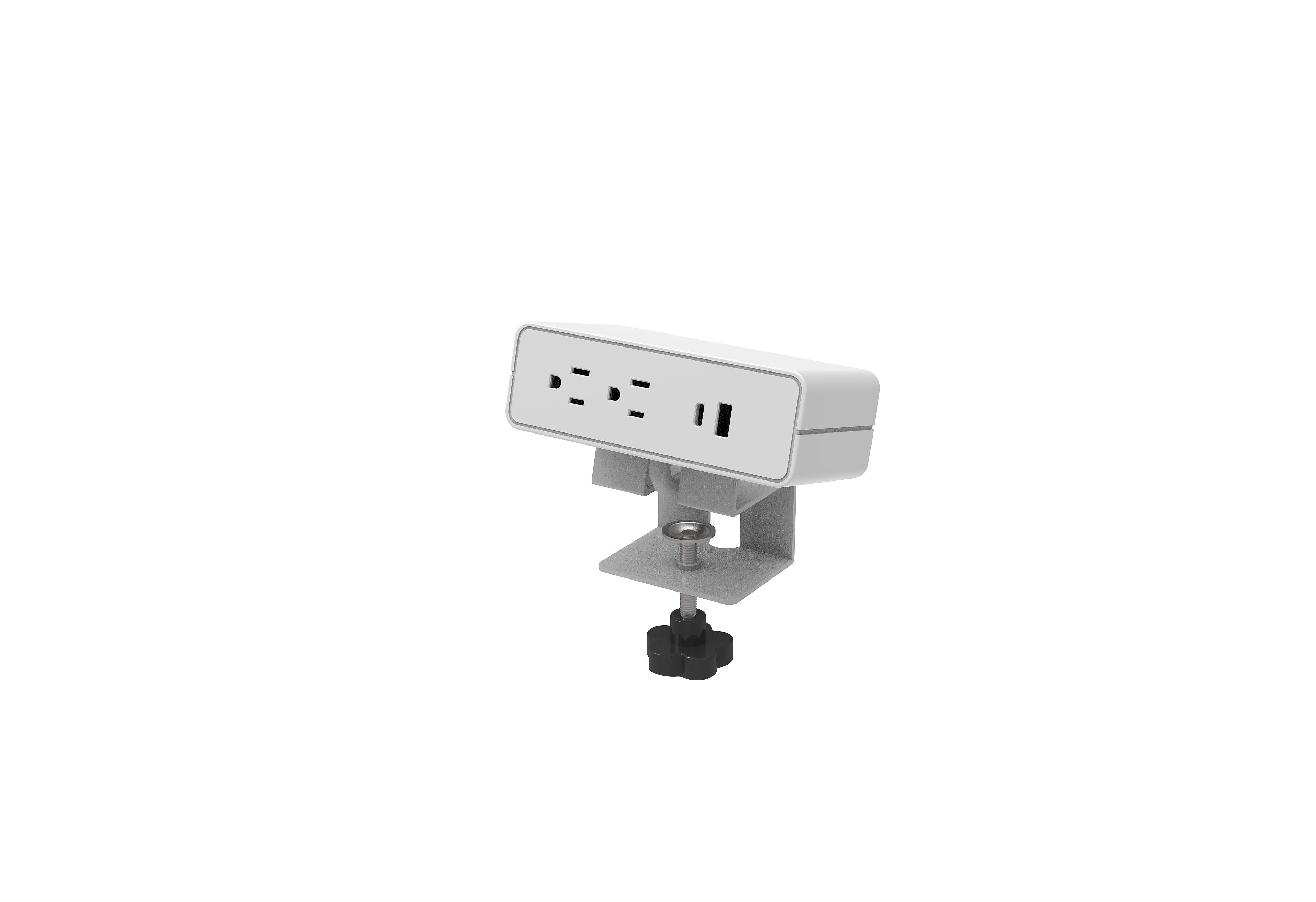 Humanscale NeatHub 2-Outlet, 2-USB Port Power Strip, 68" Cord, White (NH1NAPPCAW)