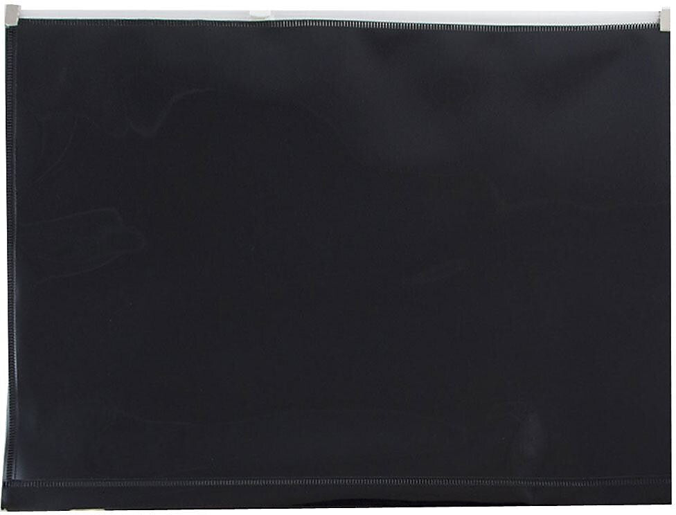 JAM Paper Premium Plastic Document File, 1 Pocket, Letter, Black, 3/Pack (218Z1blx3)