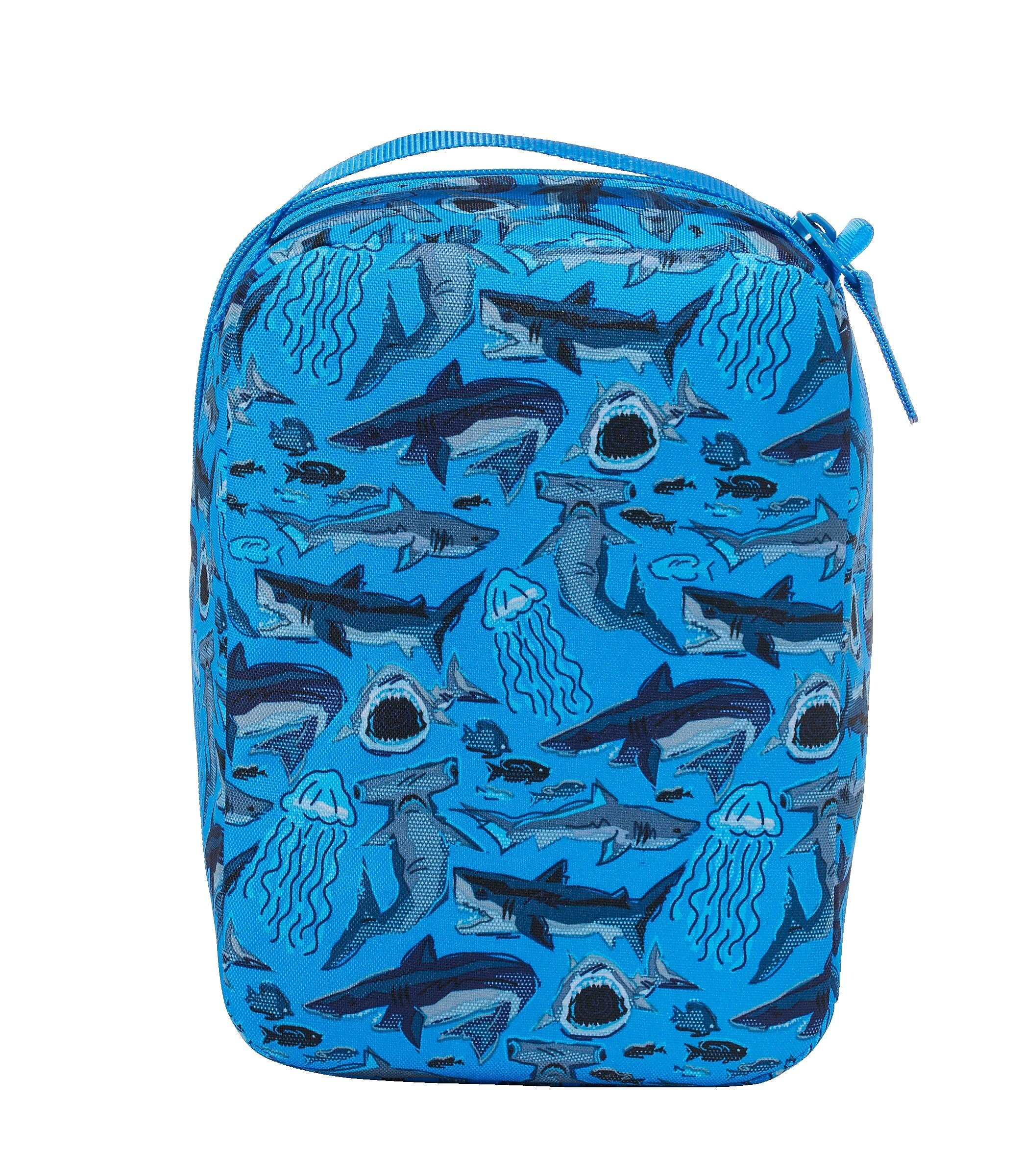 L.L.Bean Insulated Lunch Bag, 3-Compartment, Glacier Blue Shark, 150 oz. (1000281523)
