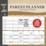 2026 TF Publishing 12" x 17" TF Publishing 12" x 12" Parent Planner Wall Calendar 26-1143