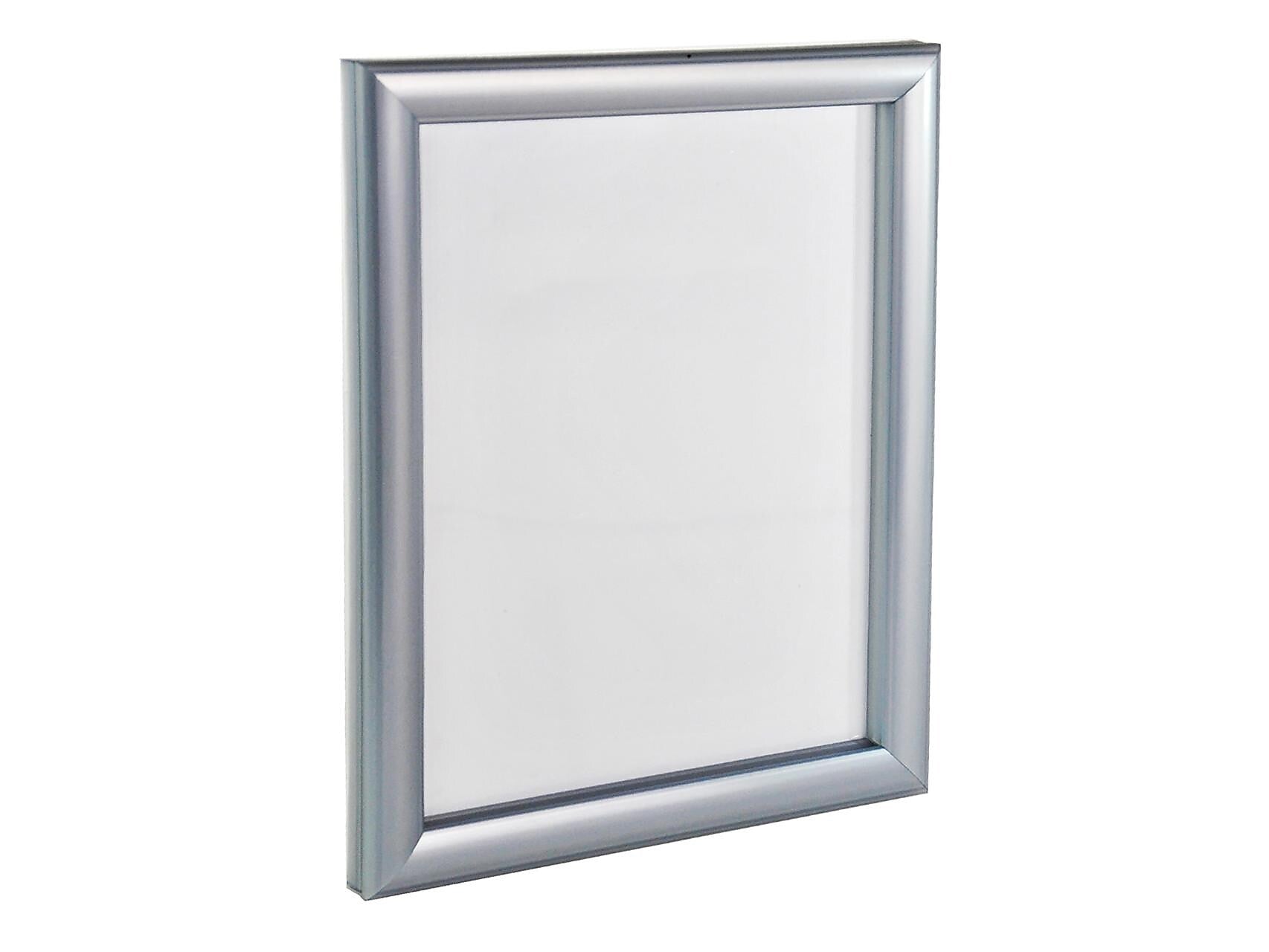 Azar Poster Holder, 8.5" x 11", Wall Mounted, Silver, Plastic, 4/Pack (300336-SLV-4PK)