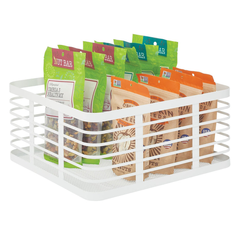 mDesign Steel Organizer, Matte White (25933)