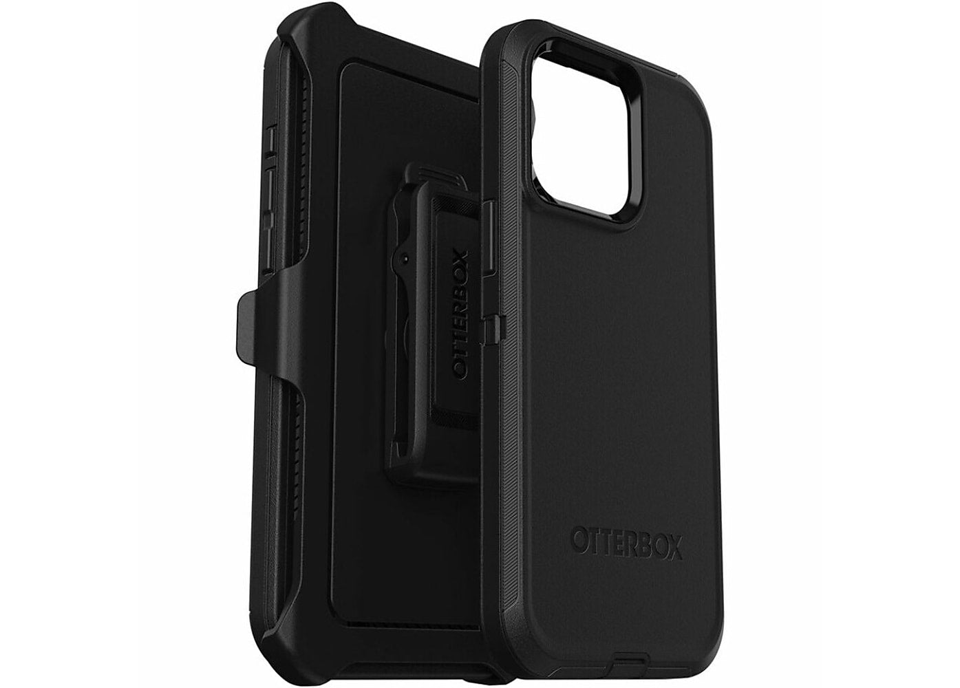 OtterBox Defender Case for iPhone 15 Pro Max, Shock Absorbing, Black (77-92550)