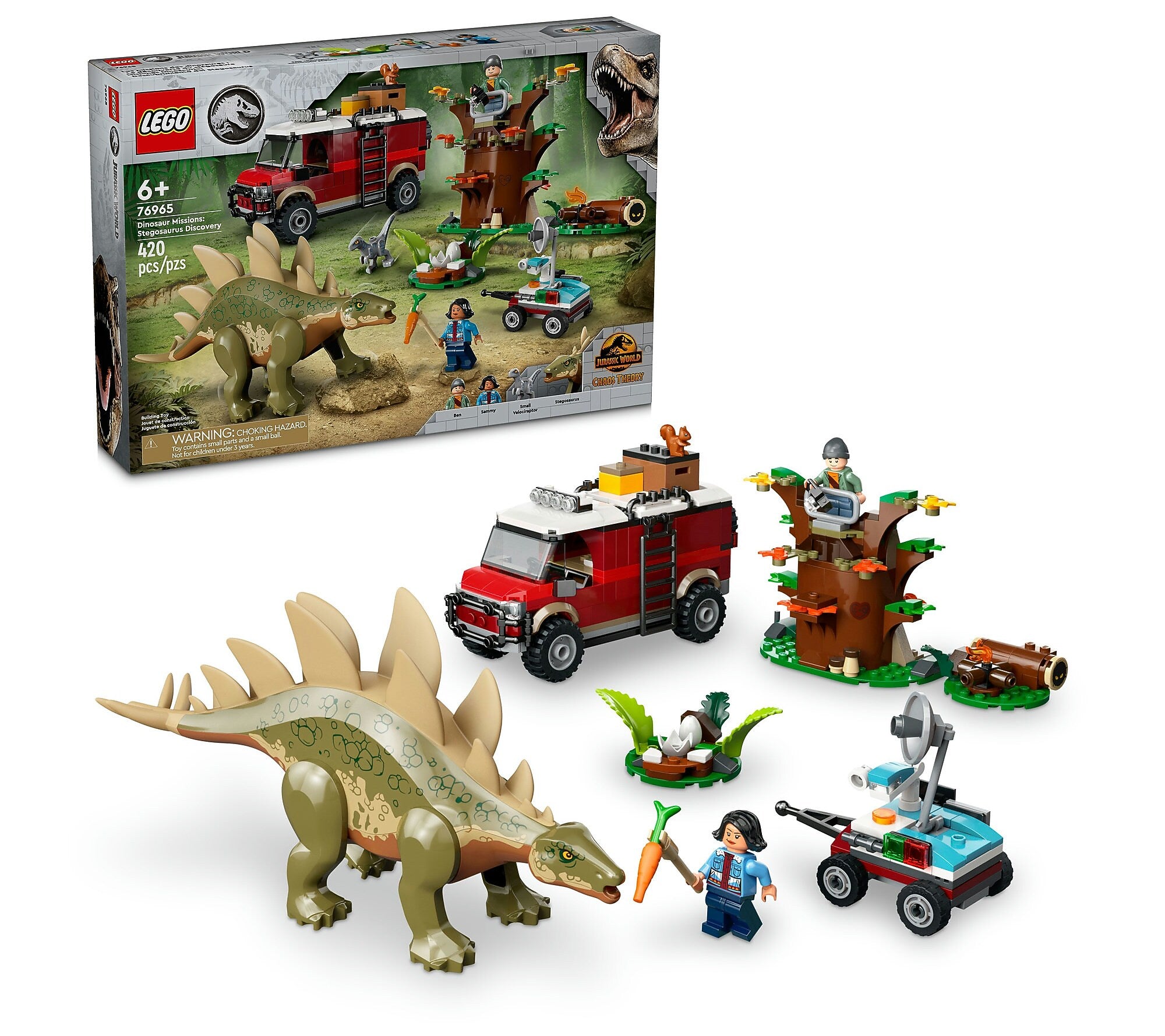 LEGO Jurassic World Dinosaur Missions: Stegosaurus Discovery, 420 Pieces (76965)