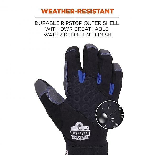 ProFlex 817 Reinforced Thermal Utility Gloves, Black, X-Large (17355)
