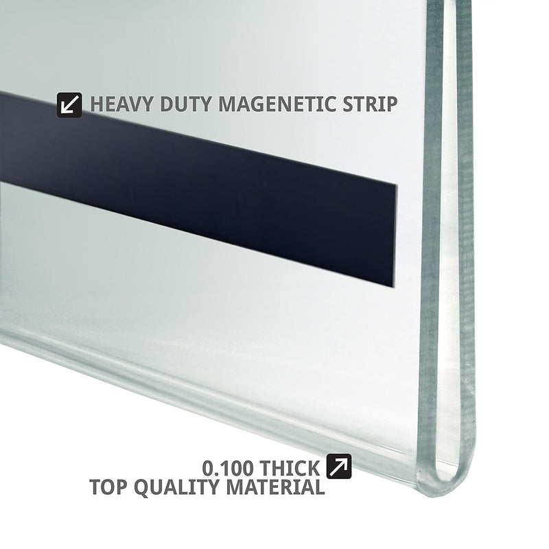Azar Sign Holder, 10" x 8", Horizontal, Wall Mounted, Clear, Acrylic, 10/Pack (129926)