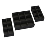 Household Essentials Drawer Organizers, Black, 3/Pack (753-1)