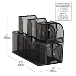 Mind Reader 10-Compartment Metal Countertop Organizer, Black (MESHCAD-BLK)