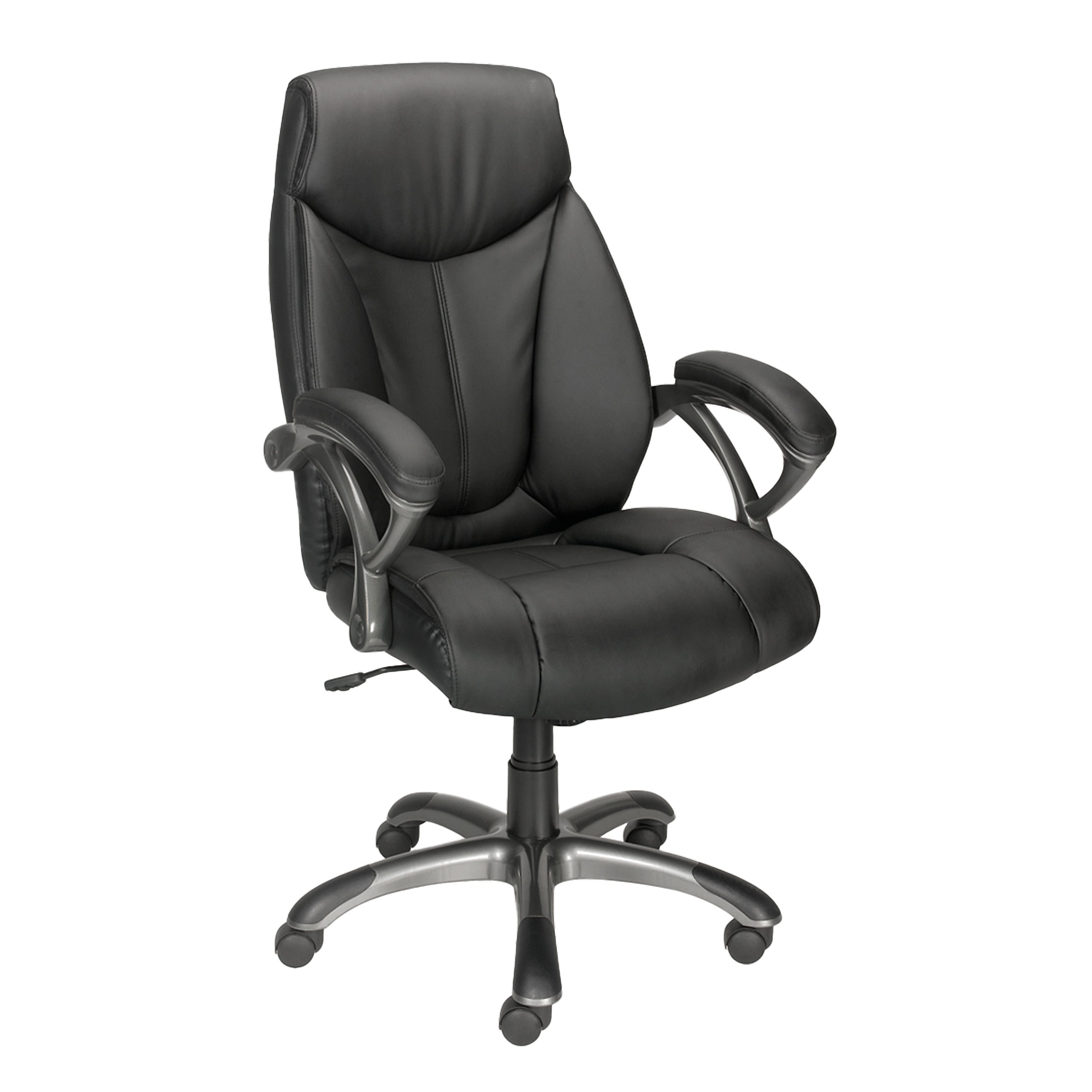 Workplace2.0™ Ramsey Ergonomic Bonded Leather Swivel Manager Chair, Black (ST62216)
