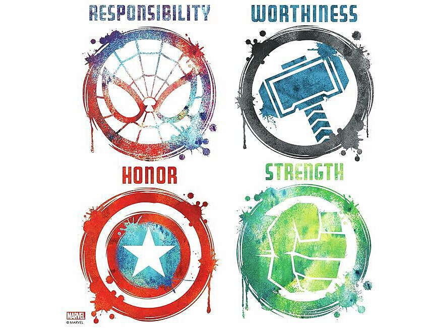 RoomMates Marvel Icons Contemporary Wall Decal Set, Movies & TV (RMK3583SCS)