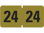 Smead ETYJ 24 Color-Coded Year Label, 0.75" x 1.5", Gold, 500 Labels/Roll (68324)
