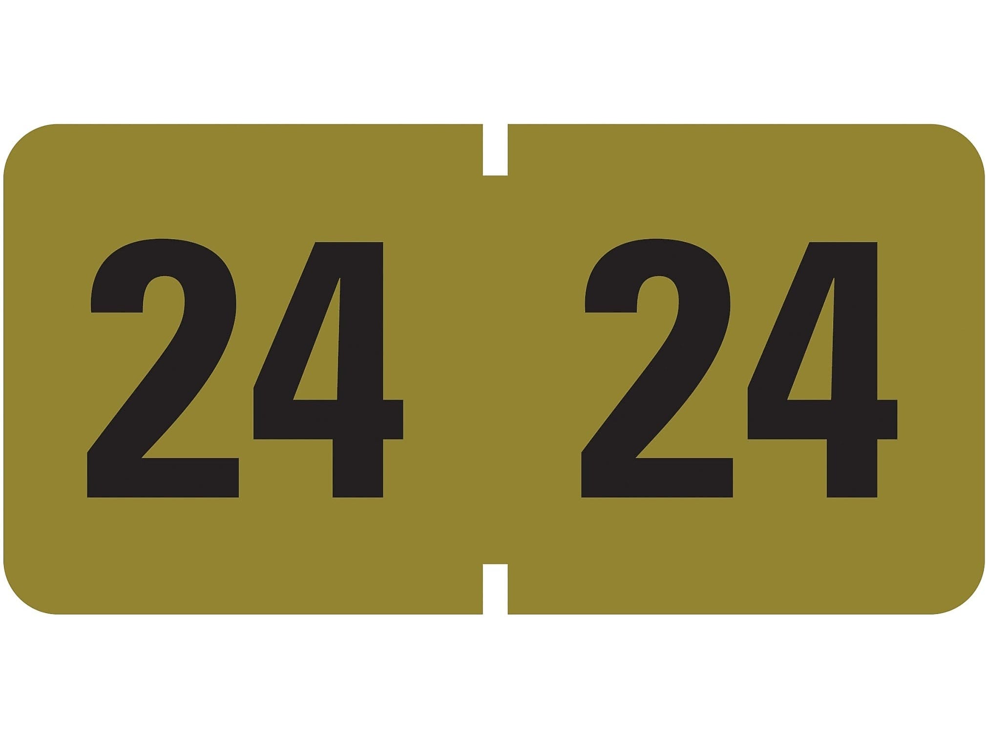 Smead ETYJ 24 Color-Coded Year Label, 0.75" x 1.5", Gold, 500 Labels/Roll (68324)