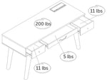 South Shore Helsy 60"W Computer Desk, Natural Walnut (13306)