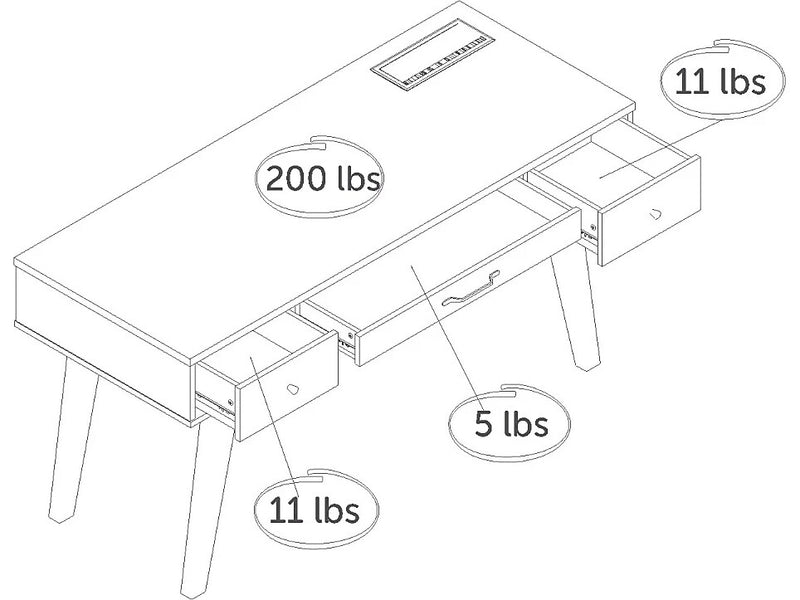 South Shore Helsy 60"W Computer Desk, Natural Walnut (13306)