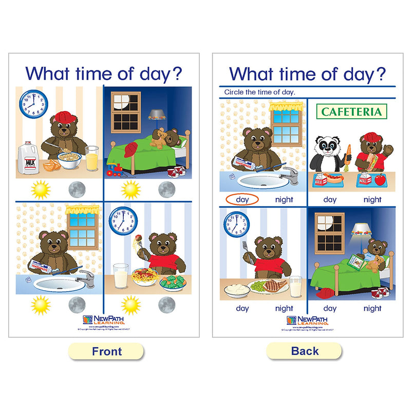 NewPath Learning Time & Money Bulletin Board Charts, English Edition, 12" x 18", 6/Set (NP-930225)