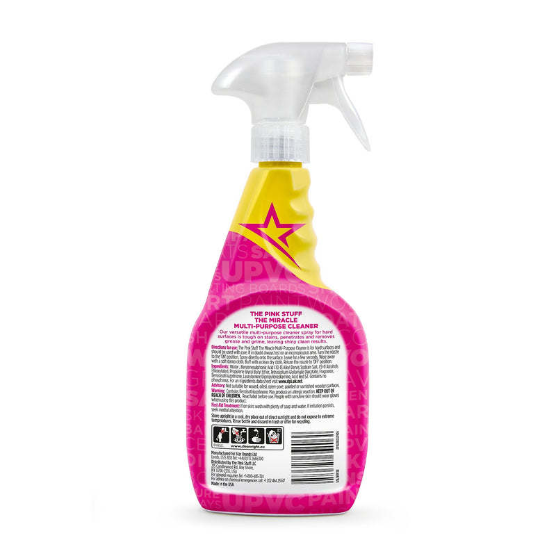The Pink Stuff Miracle Multipurpose Cleaner & Degreaser Spray, 25.4 Fl Oz. (82382)