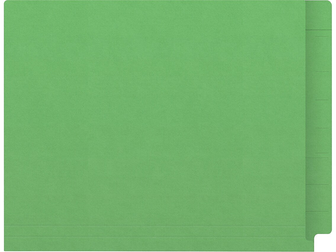 Medical Arts Press Kardex Match Reinforced End Tab File Folder, Straight Cut, Letter Size, Green, 50/Box (S-09484-GRN)