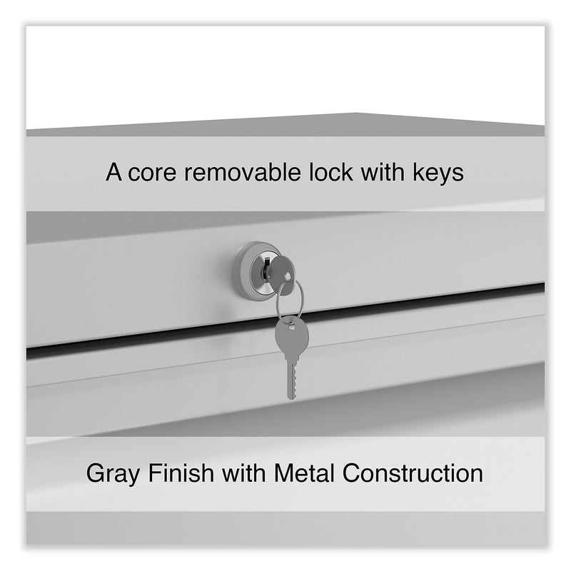 Alera® Lateral File, 5 Legal/Letter/A4/A5-Size File Drawers, Light Gray, 36" x 18.63" x 67.63"