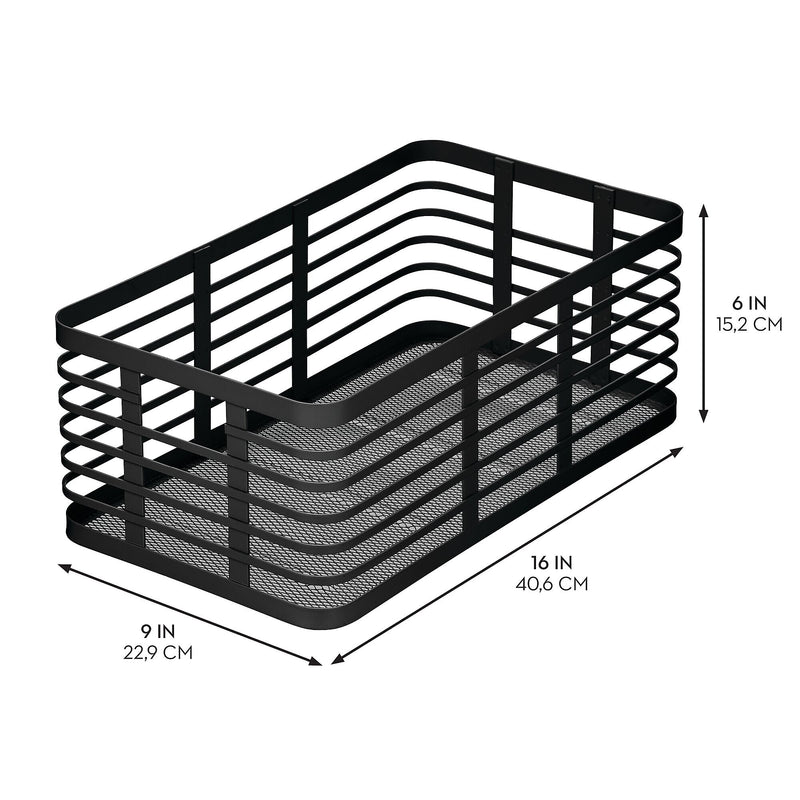 mDesign Steel Organizer, Matte Black (25938)