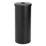 mDesign 3-Roll Steel Toilet Paper Storage Holder with Lid, Matte Black (25975)