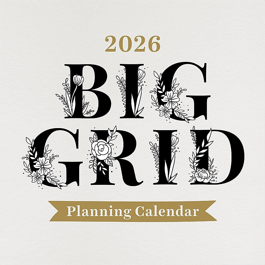 2026 TF Publishing Big Grid 12" x 12" Monthly Wall Calendar (26-1103)