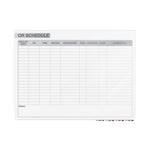 Ghent Aria OR Schedule Magnetic Glass Dry-Erase Whiteboard, 3'H x 4'W (GRPARIASM13S-34)