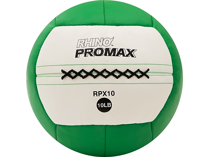 Champion Sports RHINO Promax Green/White Medicine Ball, 10 Lbs. (RPX10)
