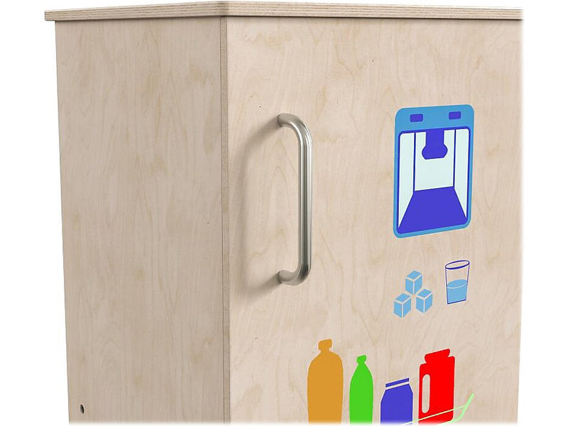 Flash Furniture Bright Beginnings Children's Kitchen Refrigerator with Integrated Storage (MK-ME03508-GG)