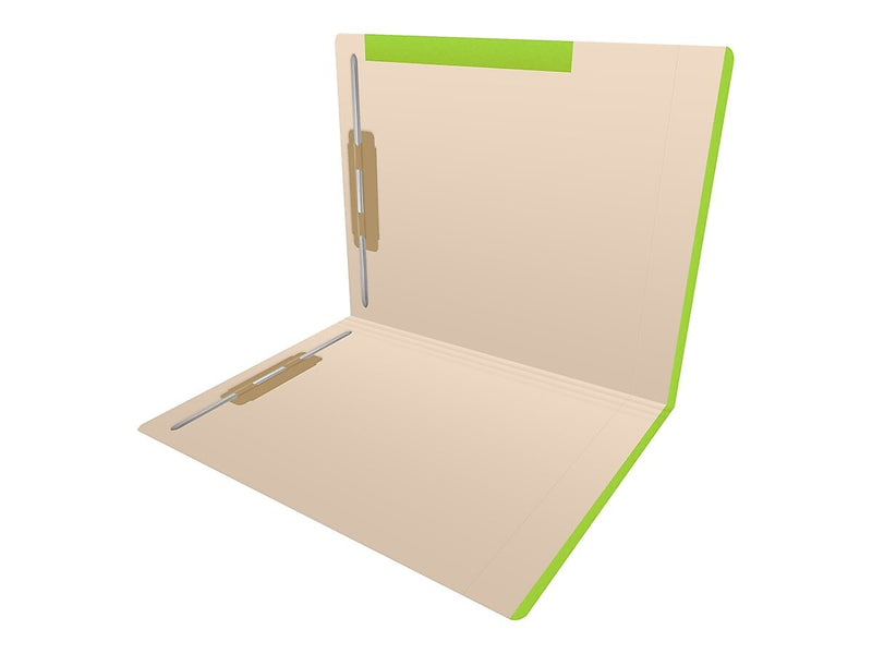 Medical Arts Press Standard Reinforced File Folder, Straight Cut, Letter Size, Manila/Light Green, 50/Box (50693LG)