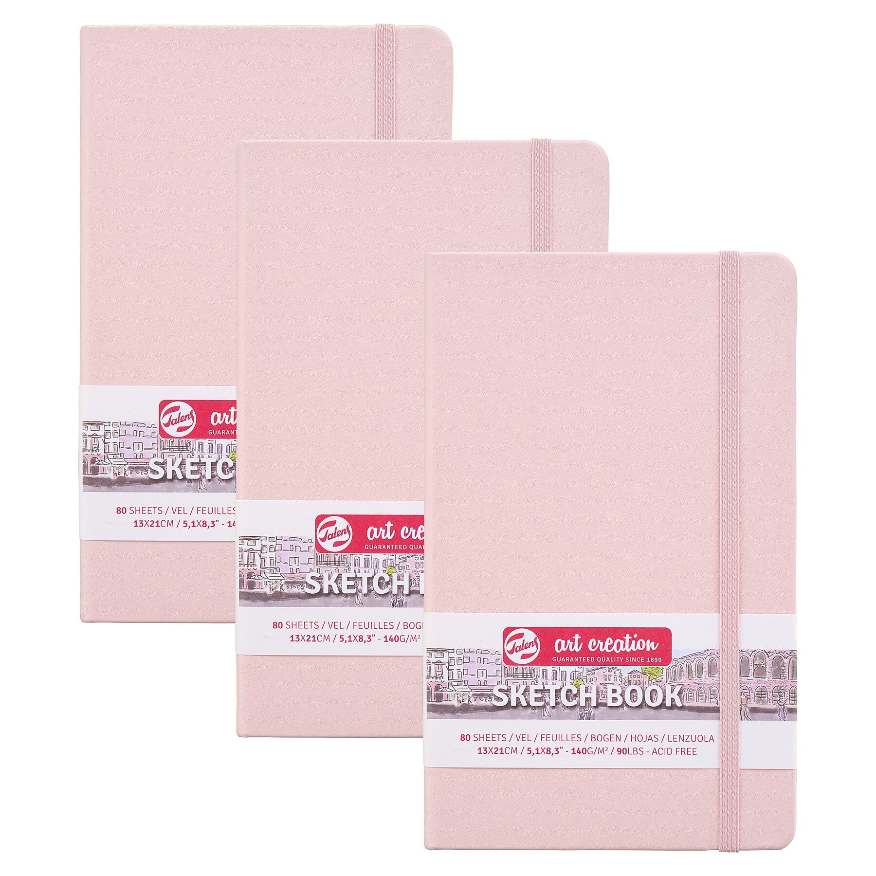 Talens Art Creation 5.1" x 8.3" Sketch Book, 80 Sheets/Book, 3/Bundle (TLN9314012M-3)