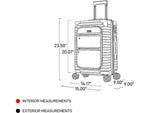 DUKAP Tour 20" Hardside Carry-On Suitcase, 4-Wheeled Spinner, TSA Checkpoint Friendly, Champagne (DKTOU00S-CHA)