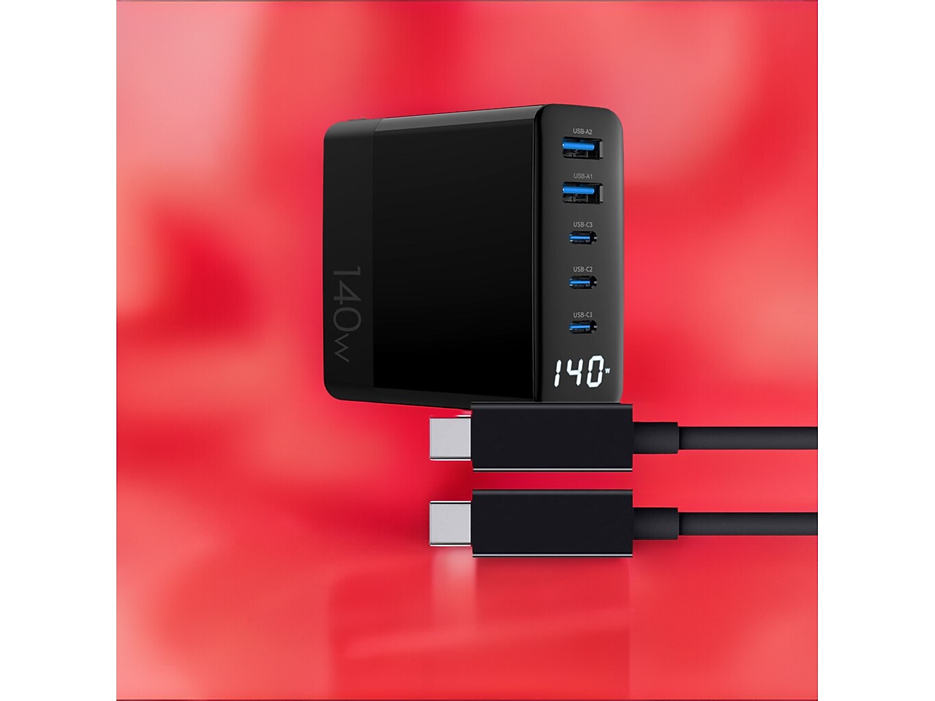 4XEM 140W USB-C to USB-C GaN Charging Kit for USB-C Devices, Black (4X140WCHRGKIT10B)