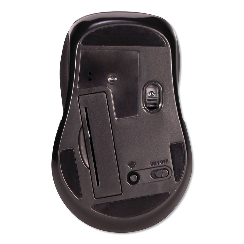 Innovera Mid-Size Wireless Optical USB Mouse, Black (IVR61500)