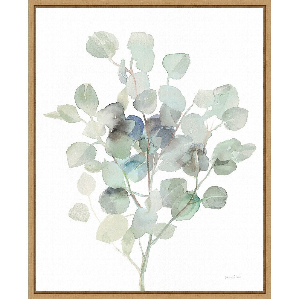 Amanti Art Eucalyptus III Cool by Danhui Nai Framed Canvas Wall Art Print, 23" x 28" (A42677089685)